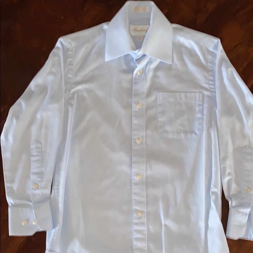 Strasburg Baby Blue Kids Dress shirt